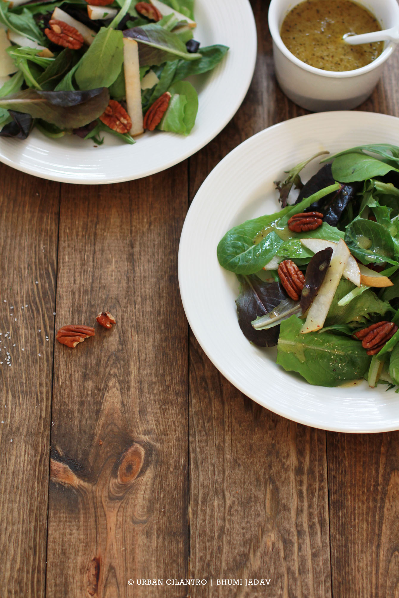 asian pear salad maple dijon dressing pecans