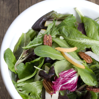 asian pear salad maple dijon dressing pecans