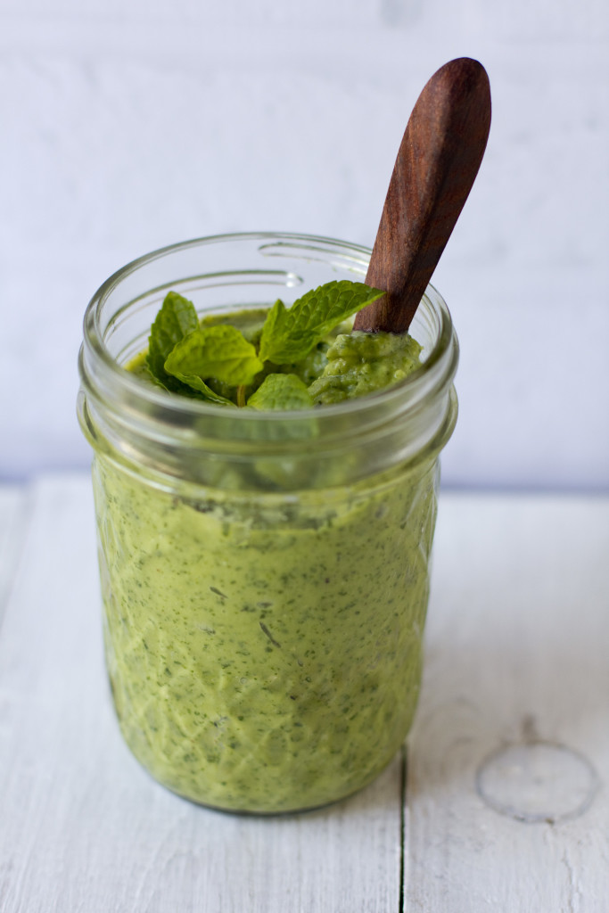 zucchini noodles with avocado herbs pesto