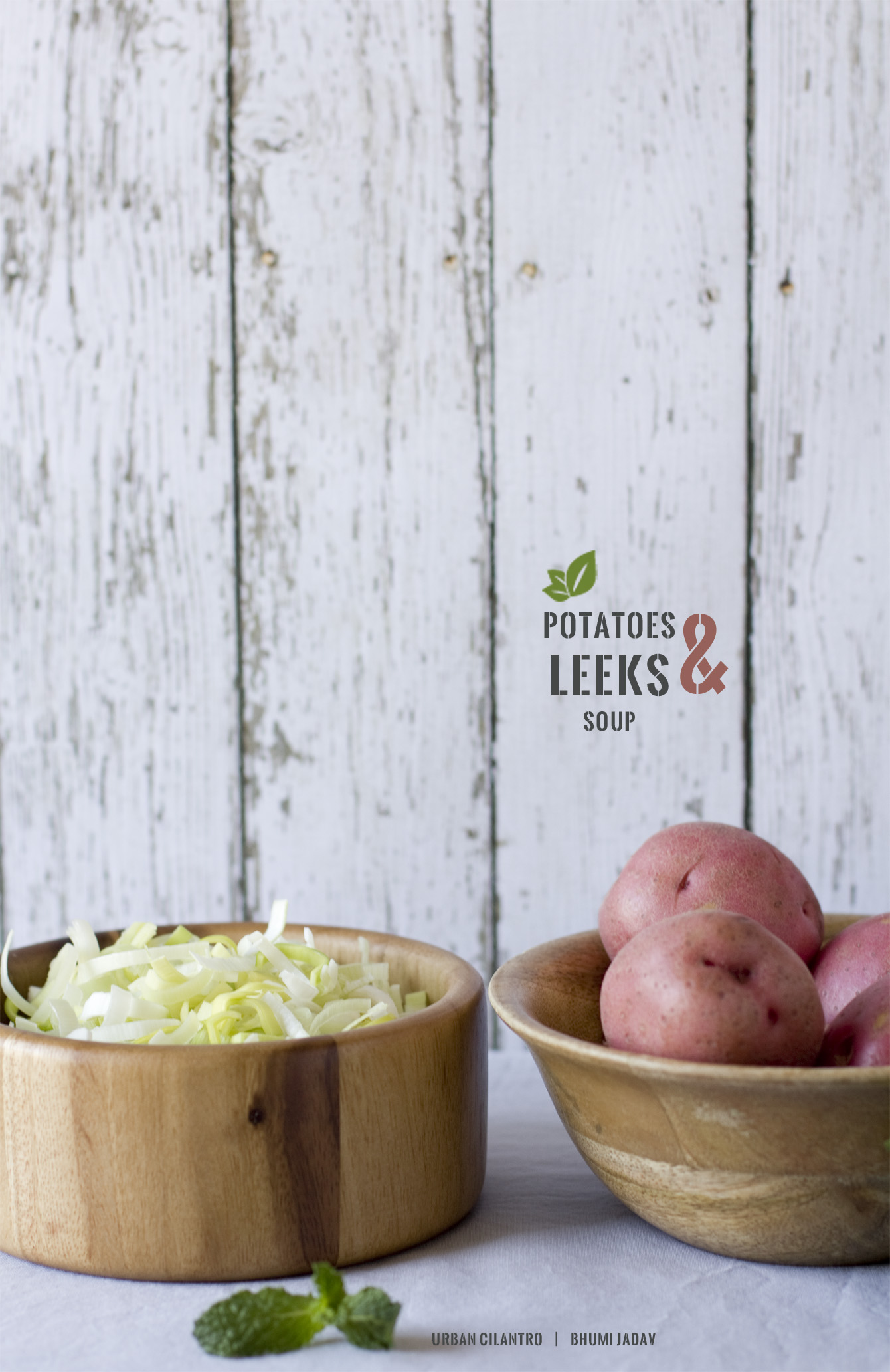 spice and herbs potato leek soup