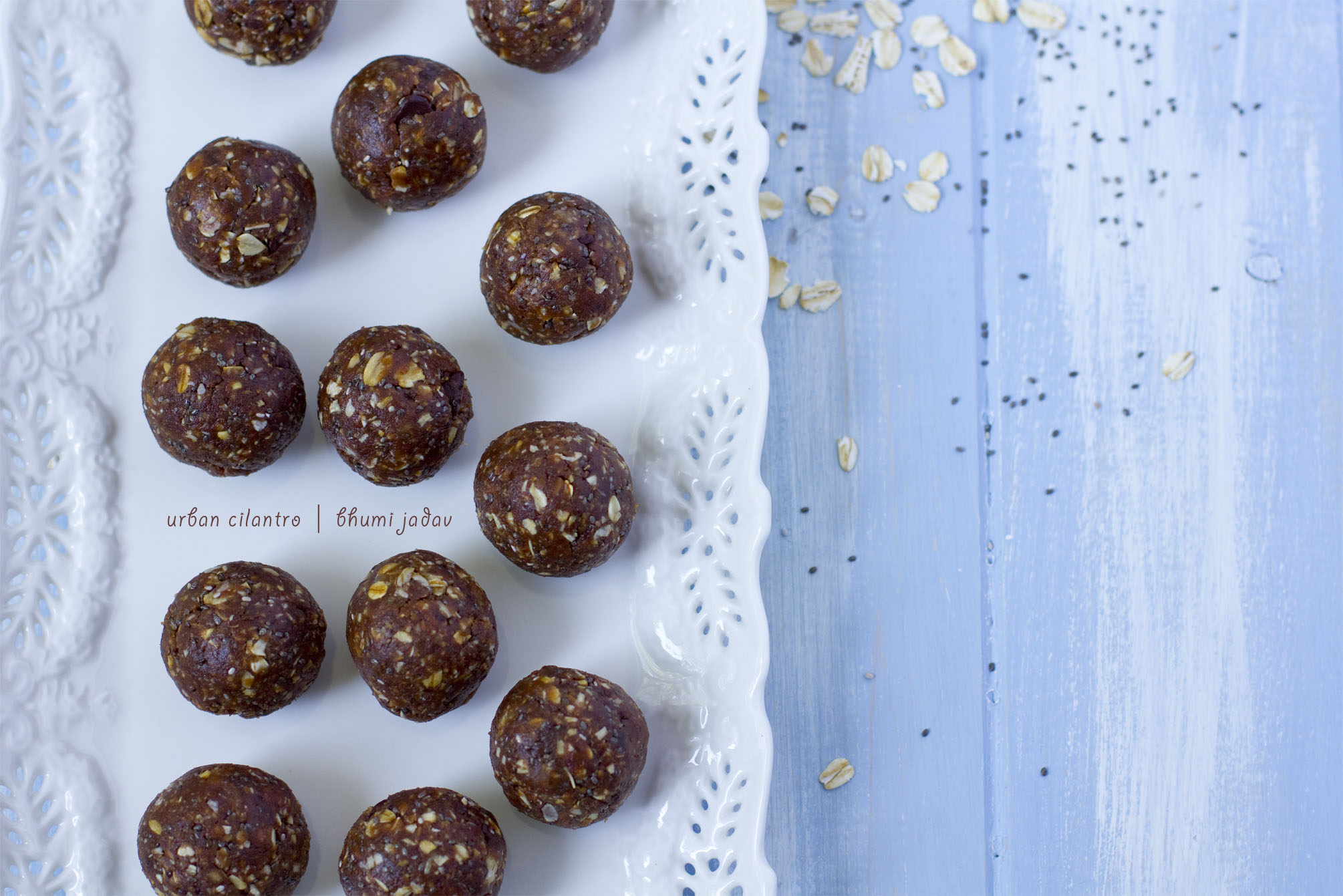 protein-packed, power balls, oats, dates, chia seeds, peanut butter, dark chocolate, energy balls, naturally sweetened, sugar-free, dairy-free, wholesome