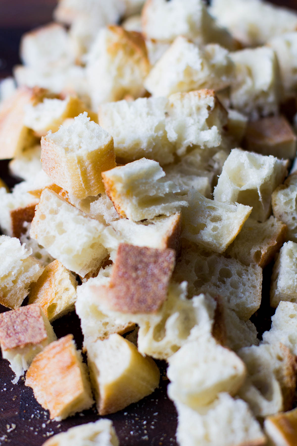 homemade garlic-thyme croutons