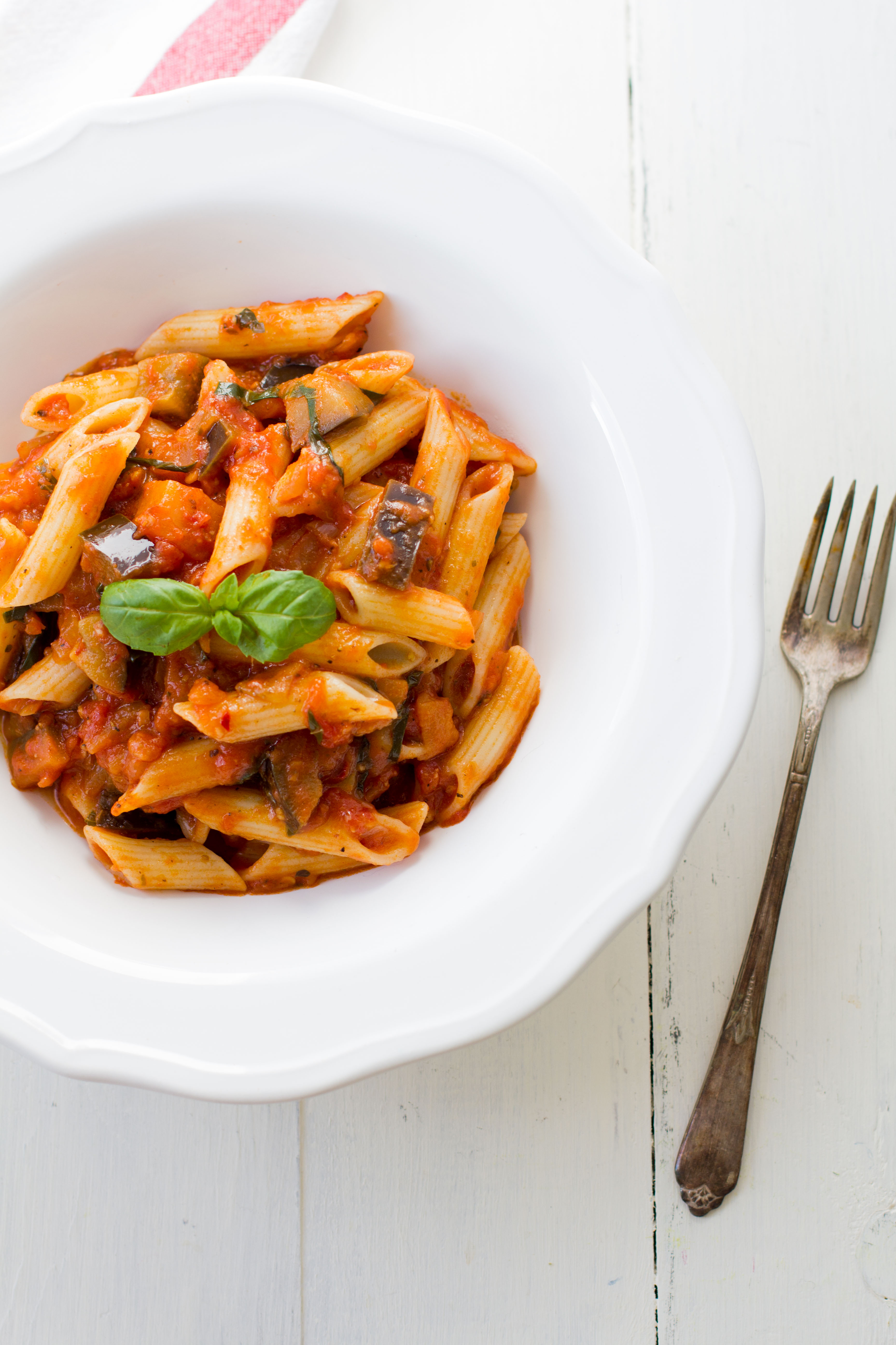 This hearty, healthy, saucy and kinda chunky Vegetarian pasta dish that comes together in a cinch. The flavors come together so well in such a sort amount of time; the sauce itself can be done in under 20 minutes.