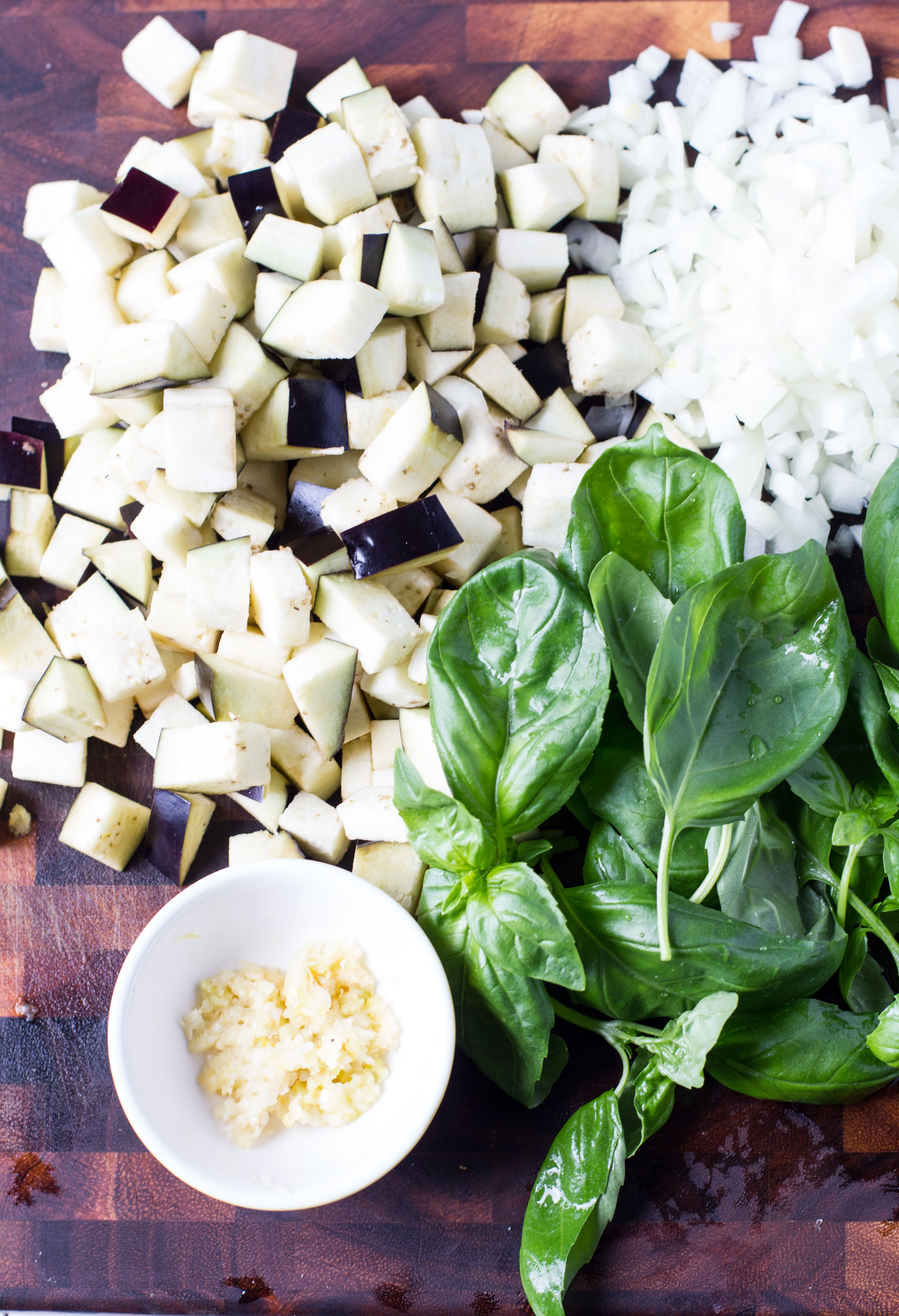 This hearty, healthy, saucy and kinda chunky Vegetarian pasta dish that comes together in a cinch. The flavors come together so well in such a sort amount of time; the sauce itself can be done in under 20 minutes.