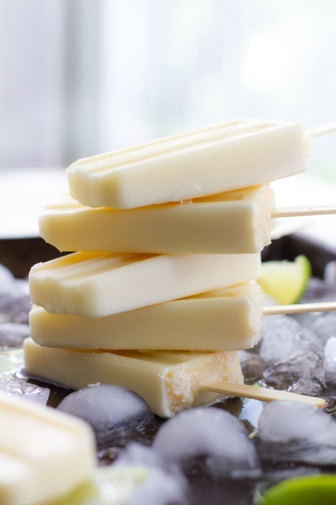 stack of Pina Colada popsicles