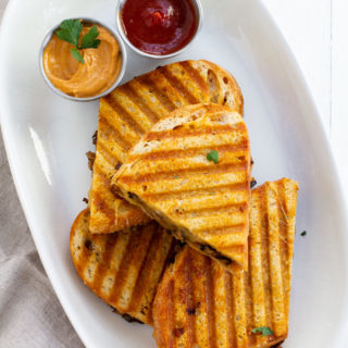 Spicy Mushroom Grilled Cheese Sandwiches