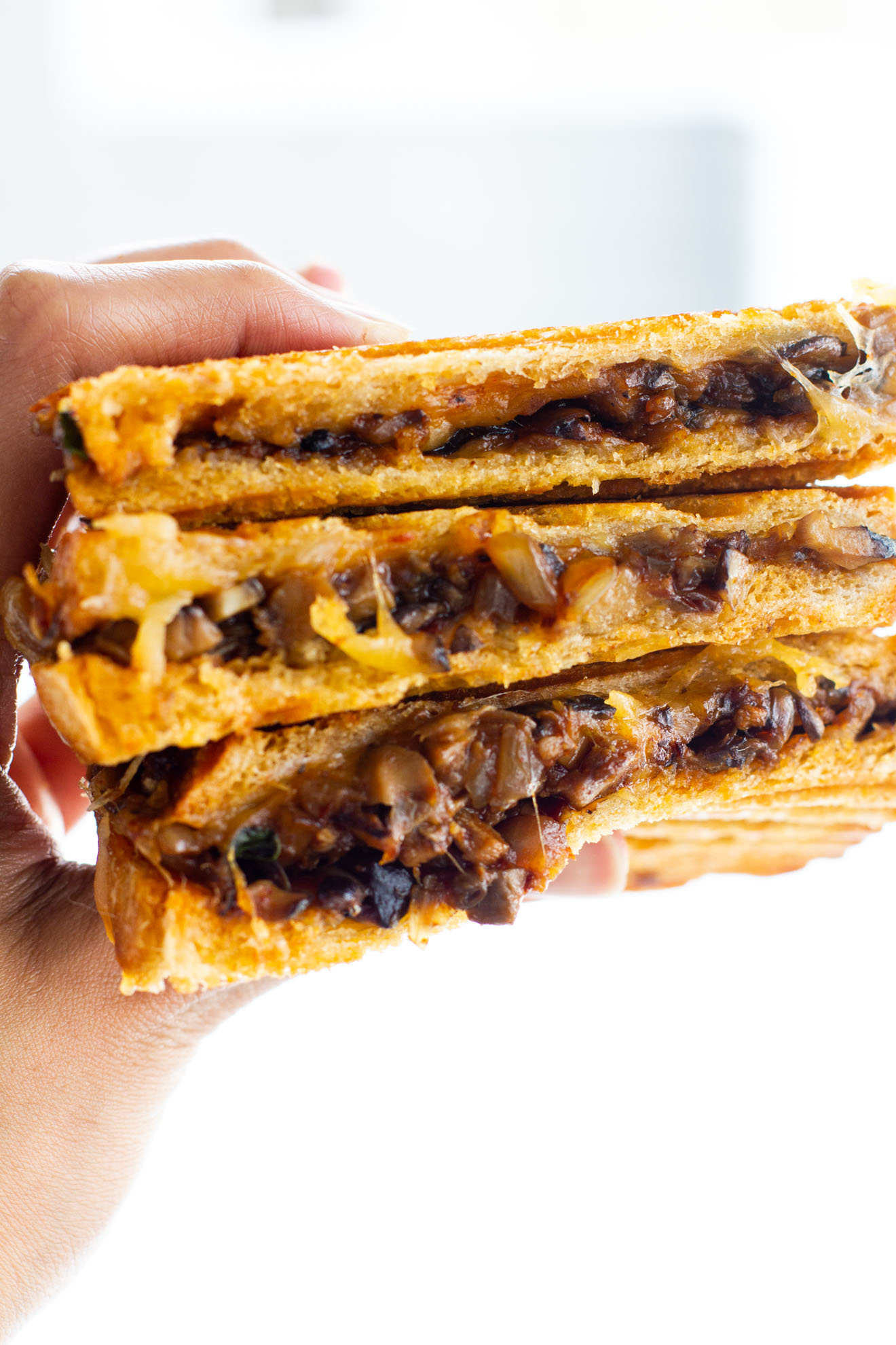 Spicy Mushroom Grilled Cheese Sandwiches