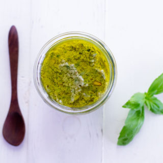 vegan basil walnut pesto